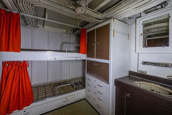 A cabin in one of the French warships discovered by photographer Bob Thissen at a ship cemetery A cabin in one of the French warships discovered by photographer Bob Thissen at a ship cemetery - Sputnik International