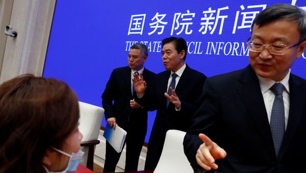 News conference at the State Council Information Office following the outbreak of the coronavirus disease (COVID-19), in Beijing - Sputnik International