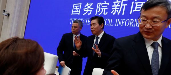 News conference at the State Council Information Office following the outbreak of the coronavirus disease (COVID-19), in Beijing - Sputnik International