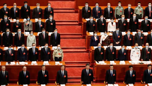 Chinese President Xi Jinping and officials attend the opening session of NPC in Beijing Chinese President Xi Jinping and officials attend the opening session of NPC in Beijing - Sputnik International