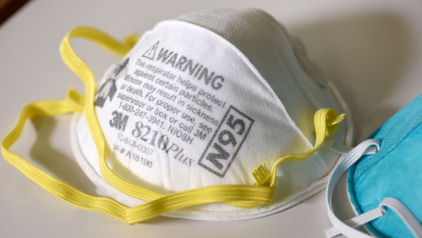 Various N95 respiration masks at a laboratory of 3M, which has been contracted by the US government to produce extra masks in response to the country's novel coronavirus outbreak, in Maplewood, Minnesota, 4 March 2020 - Sputnik International