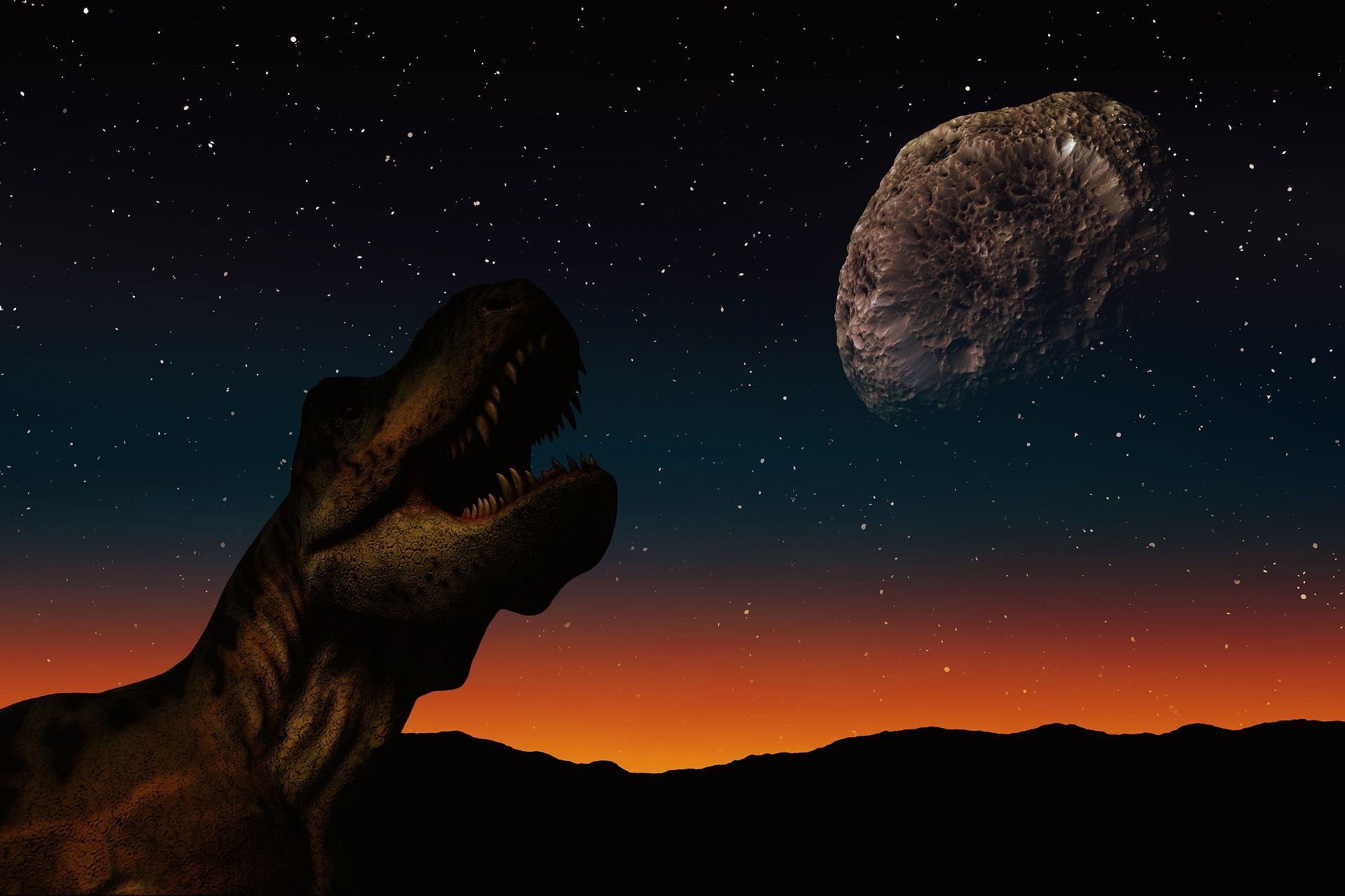 Dinosaur and asteroid - Sputnik International, 1920, 06.03.2022