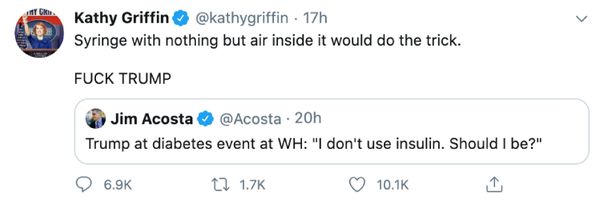 ‘I Sure Did, F**ker’: US Comedian Calling for Air-Filled Syringe on Trump Has Tweet Deleted ‘I Sure Did, F**ker’: US Comedian Calling for Air-Filled Syringe on Trump Has Tweet Deleted - Sputnik International
