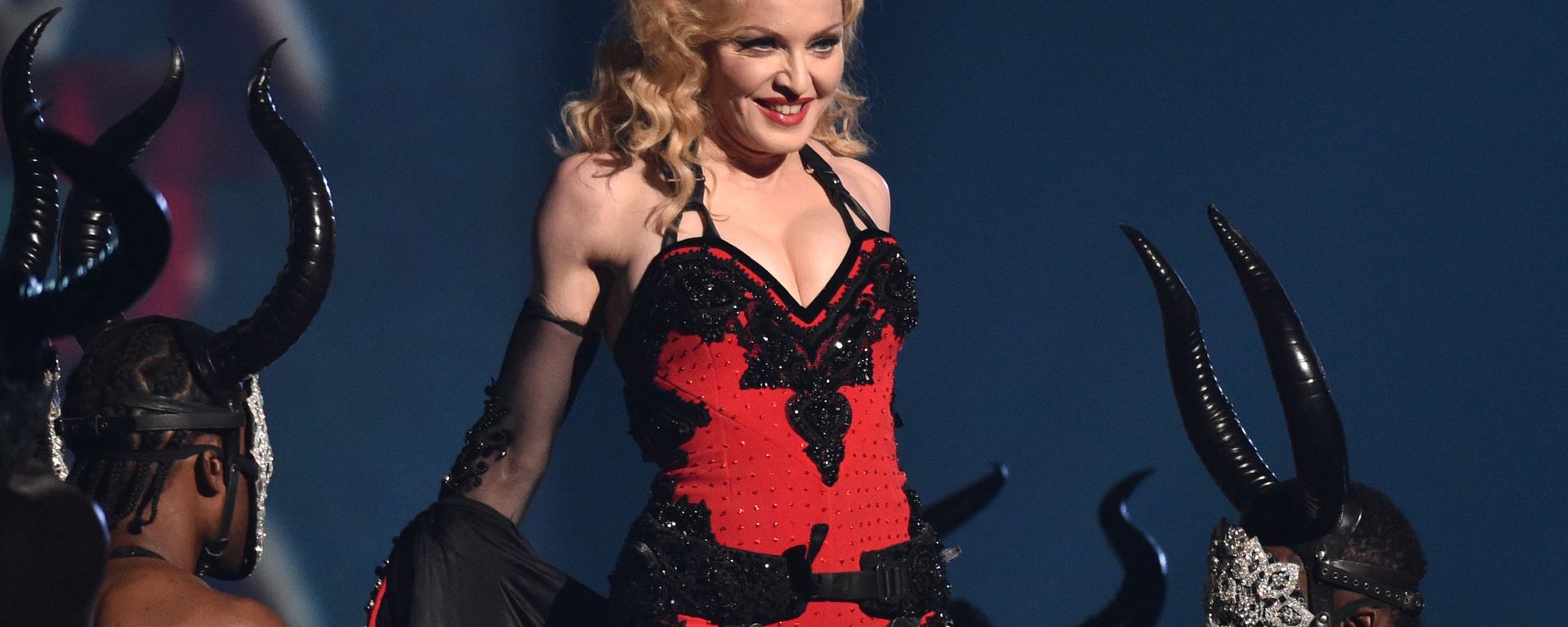 In this Feb. 8, 2015, file photo, Madonna performs at the 57th annual Grammy Awards in Los Angeles. In this Feb. 8, 2015, file photo, Madonna performs at the 57th annual Grammy Awards in Los Angeles. - Sputnik International, 1920, 10.01.2023