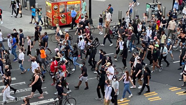 Protesters March in New York Against Death of George Floyd - Sputnik International