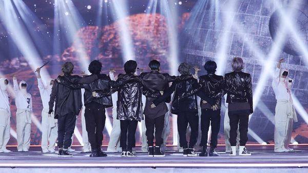 BTS during stage performance - Sputnik International