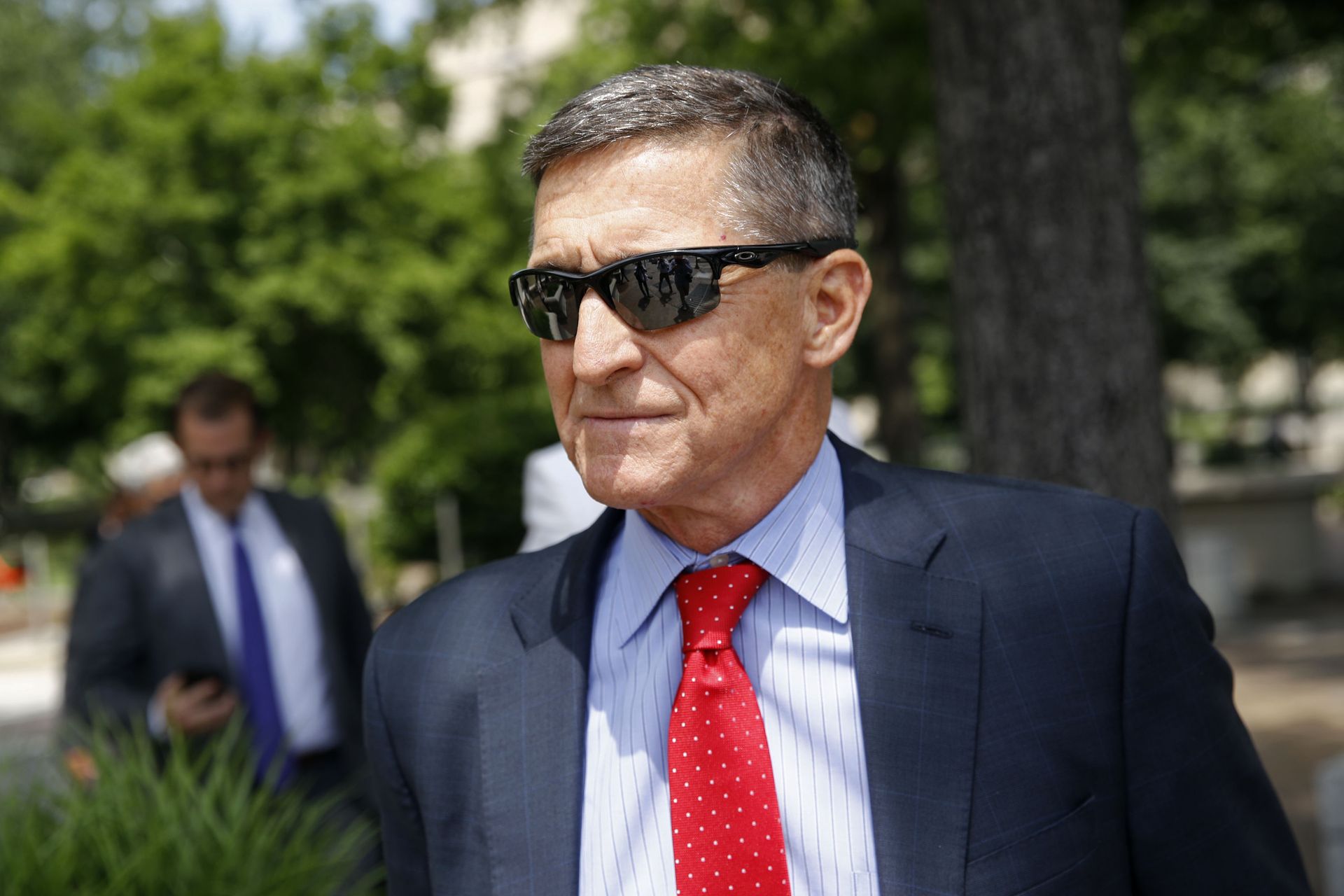 Michael Flynn, President Donald Trump's former national security adviser, departs a federal courthouse after a hearing, Monday, June 24, 2019, in Washington. Michael Flynn, President Donald Trump's former national security adviser, departs a federal courthouse after a hearing, Monday, June 24, 2019, in Washington. - Sputnik International, 1920, 09.11.2021