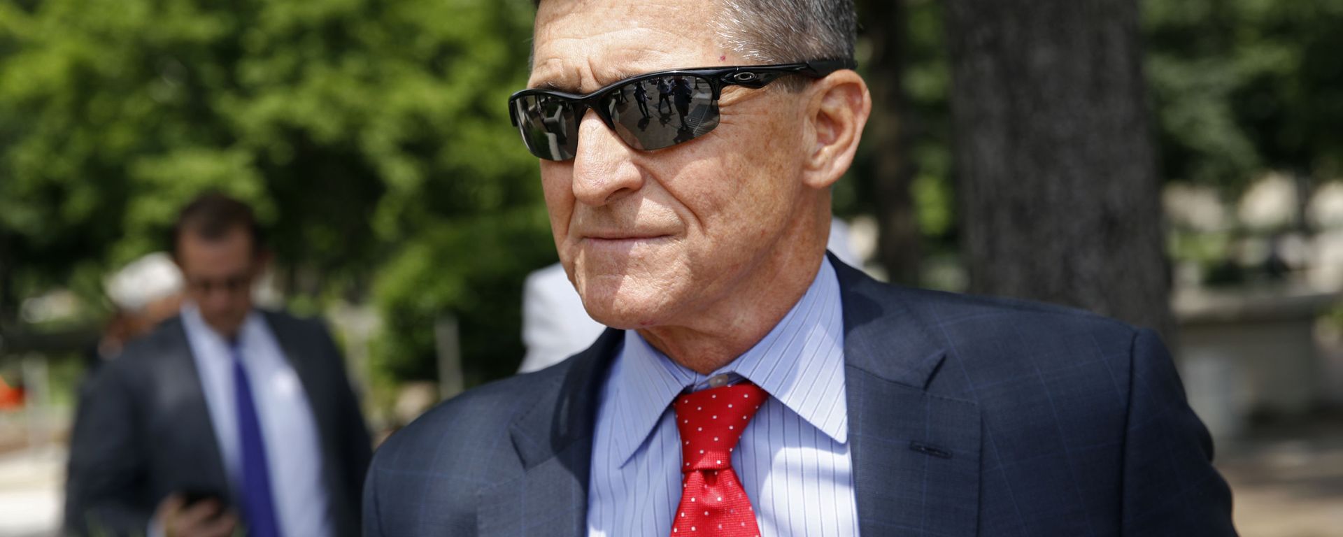 Michael Flynn, President Donald Trump's former national security adviser, departs a federal courthouse after a hearing, Monday, June 24, 2019, in Washington. - Sputnik International, 1920, 22.12.2021