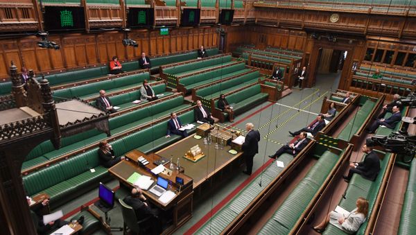 Britain's Prime Minister Boris Johnson speaks during the weekly question time debate in Parliament in London, Britain May 6, 2020 - Sputnik International