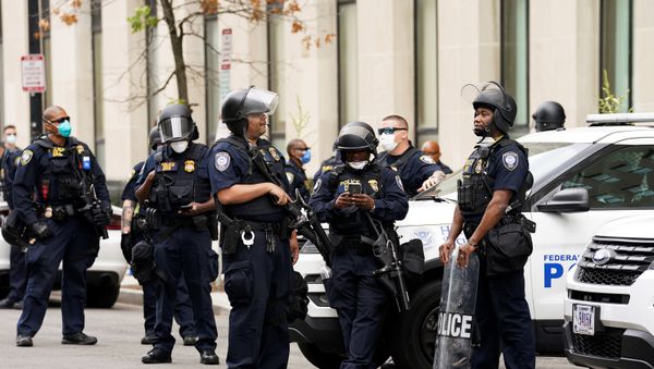 Department of Homeland Security (DHS) Police take to the streets as protests continue over the death in police custody of George Floyd, in Washington, U.S., June 2, 2020 - Sputnik International