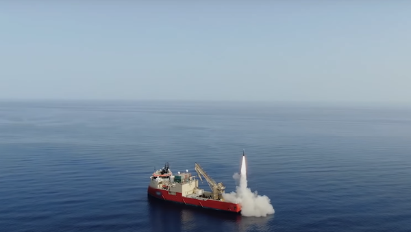 Screenshot of the trials of IAI short-range ballistic missiles - Sputnik International