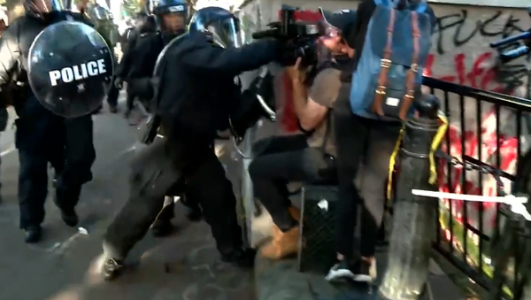 US Park Police officer seen attacking 7 Network Australia’s Tim Myers - Sputnik International