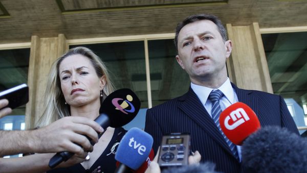 In this is a Tuesday, July 8, 2014 file photo, Kate McCann, left, and Gerry McCann, the parents of missing British girl Madeleine McCann talk to the media outside a court in Lisbon. Madeleine McCann’s family is hoping for closure in the case after a key suspect was identified in Germany and as authorities there say they believe the missing British girl is dead - Sputnik International