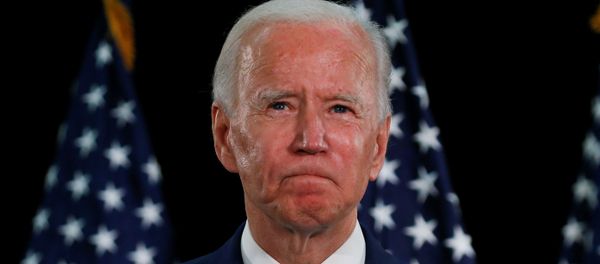 U.S. Democratic presidential candidate and former Vice President Joe Biden speaks during a campaign event about the U.S. economy at Delaware State University in Dover, Delaware, U.S., June 5, 2020.  - Sputnik International