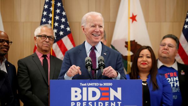  Democratic U.S. presidential candidate and former Vice President Joe Biden speaks during a campaign stop in Los Angeles, California, U.S., March 4, 2020. - Sputnik International