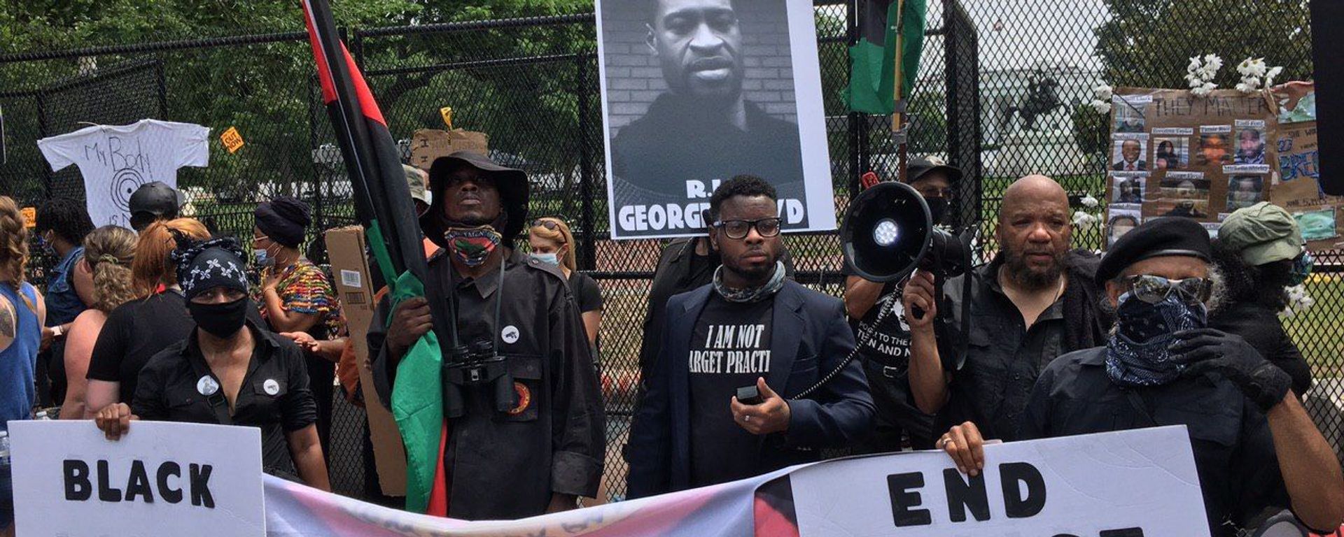 A protest over by the death of George Floyd near the White House in Washington DC, US, 06.06.2020. - Sputnik International, 1920, 17.06.2023