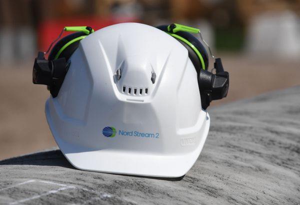 Helmet of a worker on the construction site of the Nord Stream-2 gas pipeline - Sputnik International