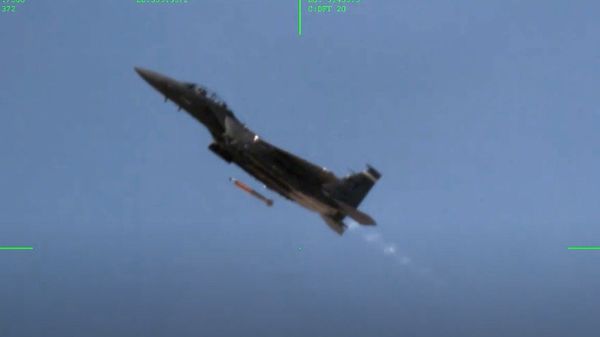 Flight tests at Sandia National Laboratories’ Tonopah Test Range in Nevada in March were the last in a series designed to demonstrate the refurbished B61-12’s compatibility with the U.S. Air Force’s F-15E Strike Eagle jet fighter.  - Sputnik International