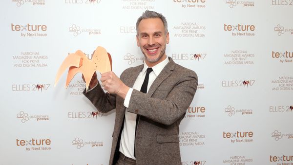 NEW YORK, NY - FEBRUARY 07: Adam Rapoport poses with award for Bon Appйtit Magazine during Ellie Awards 2017 at Cipriani, Wall Street on February 7, 2017 in New York City - Sputnik International