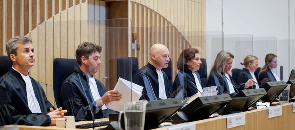 Judges are seen in a courtroom of The Schiphol Judicial Complex, prior to the criminal trial against four suspects in the July 2014 downing of Malaysia Airlines flight MH17, in Badhoevedorp, Netherlands, June 8, 2020 - Sputnik International