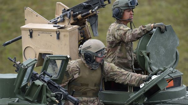 US soldiers at the exercise area in Grafenwoehr, Germany - Sputnik International