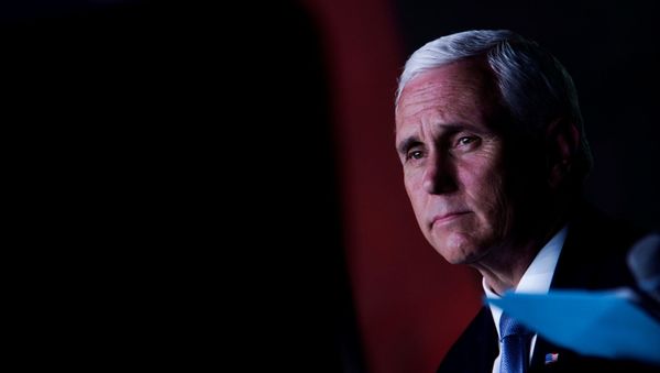 U.S. Vice President Mike Pence looks on during an event with community and faith leaders at Hope Christian Church in Beltsville, Maryland, U.S., June 5, 2020 - Sputnik International