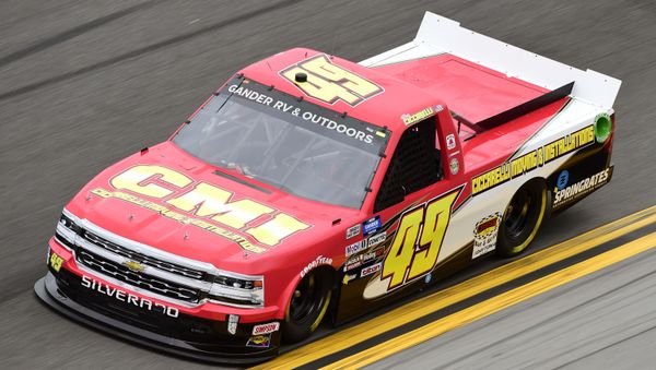 DAYTONA BEACH, FLORIDA - FEBRUARY 14: Ray Ciccarelli, driver of the #49 CMI Motorsports Chevrolet, qualifies for the NASCAR Gander RV & Outdoors Truck Series NextEra Energy 250 at Daytona International Speedway on February 14, 2020 in Daytona Beach, Florida. - Sputnik International