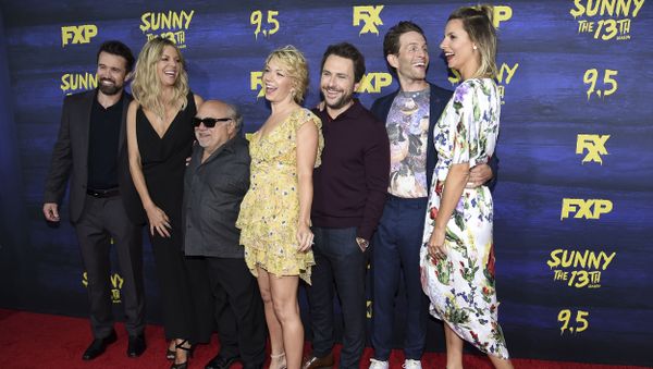 Rob McElhenney, from left, Kaitlin Olson, Danny DeVito, Mary Elizabeth Ellis, Charlie Day Glenn Howerton and Jill Latiano attend the LA Premiere of It's Always Sunny in Philadelphia Season 13 at the Regency Bruin Theatre on Tuesday, Sept. 4, 2018, in Los Angeles - Sputnik International