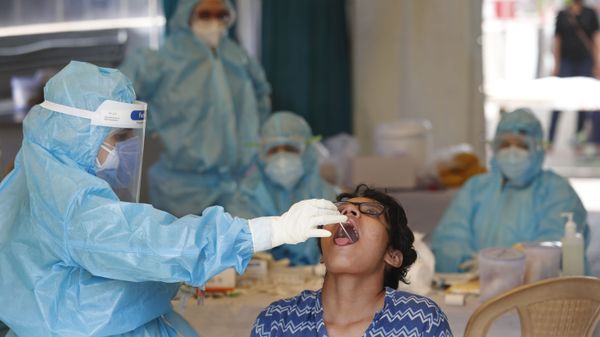 A health worker takes a swab test at a COVID-19 testing center in New Delhi, India, Monday, April 27, 2020. India’s main medical research organization has cancelled orders to procure rapid antibody test kits from two Chinese companies after quality issues and controversies over its price. A health worker takes a swab test at a COVID-19 testing center in New Delhi, India, Monday, April 27, 2020. India’s main medical research organization has cancelled orders to procure rapid antibody test kits from two Chinese companies after quality issues and controversies over its price. - Sputnik International