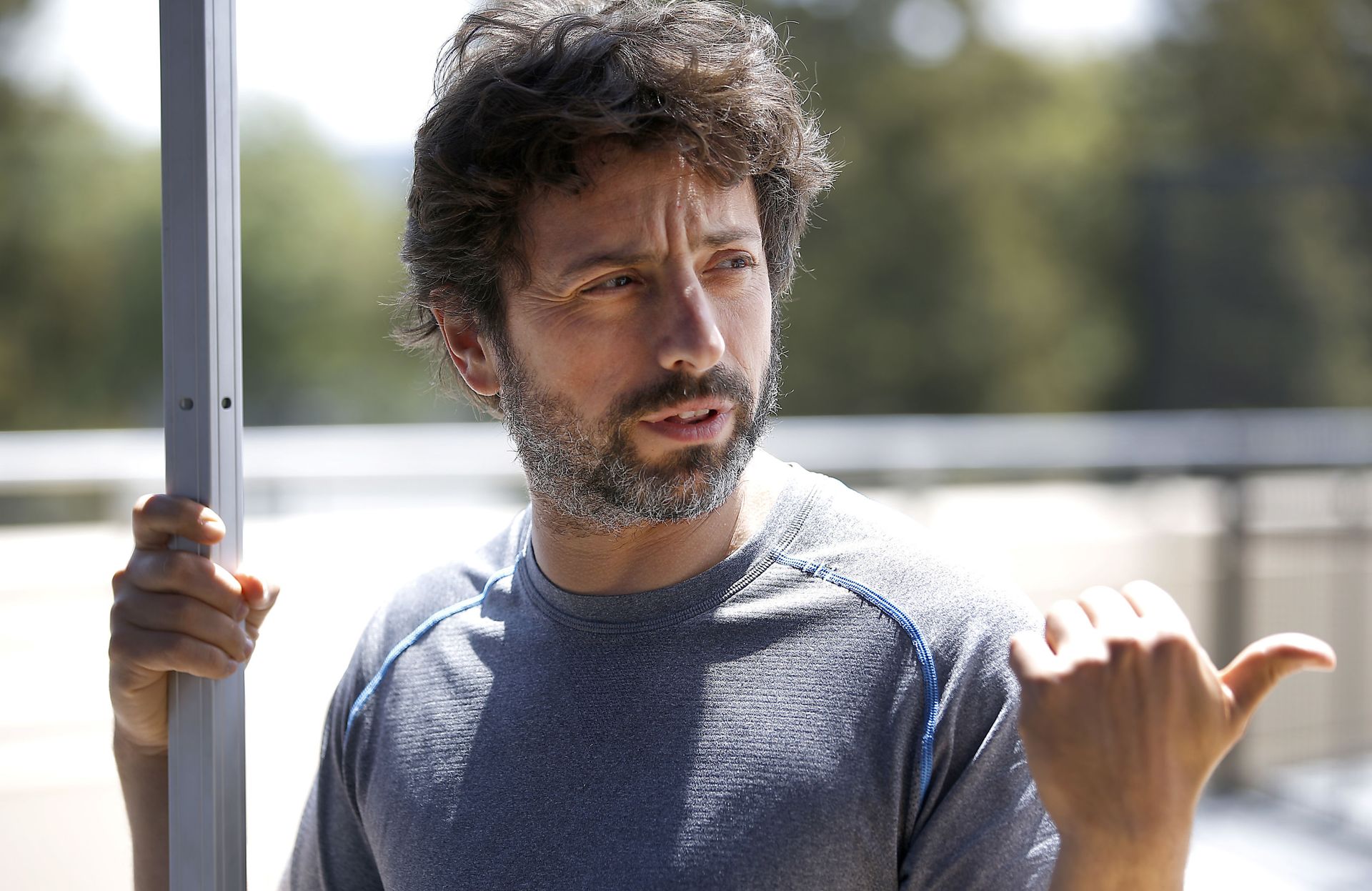 In this May 13, 2015 photo, Google co-founder Sergey Brin, speaks to reporters and guests about the new Google self-driving prototype car during a demonstration at the Google campus in Mountain View, Calif.  The car, which needs no gas pedal or steering wheel, will make its debut on public roads this summer - Sputnik International, 1920, 25.07.2022