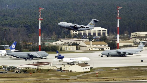 File---In this Thursday, April 3, 2003 file photo an aircraft departure from US Air Base Ramstein, Germany - Sputnik International