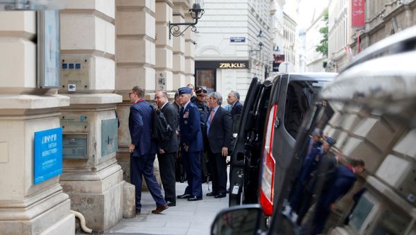 U.S. special envoy Marshall Billingslea and his delegation arrive for a meeting with Russian deputy Foreign Minister Sergei Ryabkov in Vienna, Austria June 22, 2020 U.S. special envoy Marshall Billingslea and his delegation arrive for a meeting with Russian deputy Foreign Minister Sergei Ryabkov in Vienna, Austria June 22, 2020 - Sputnik International