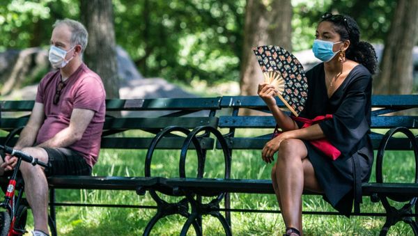 People enjoy the weather in Central Park, the day before the city starts phase two of reopening after the lockdown due to the coronavirus disease (COVID-19), in the Manhattan borough of New York City, U.S., June 21, 2020. People enjoy the weather in Central Park, the day before the city starts phase two of reopening after the lockdown due to the coronavirus disease (COVID-19), in the Manhattan borough of New York City, U.S., June 21, 2020. - Sputnik International