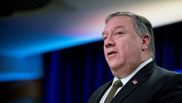 Secretary of State Mike Pompeo attends a news conference at the State Department in Washington, DC, U.S., June 10, 2020.   - Sputnik International