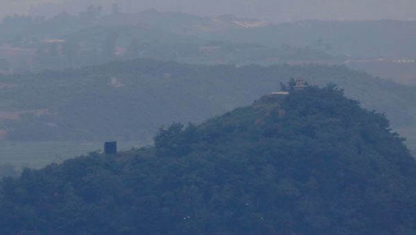 A North Korean loudspeaker is seen near the demilitarized zone which separates the two Koreas in Paju - Sputnik International