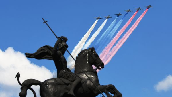 Su-25 aircraft at a military parade to mark the 75th anniversary of Victory in the Great Patriotic War of 1941-1945 in Moscow. - Sputnik International