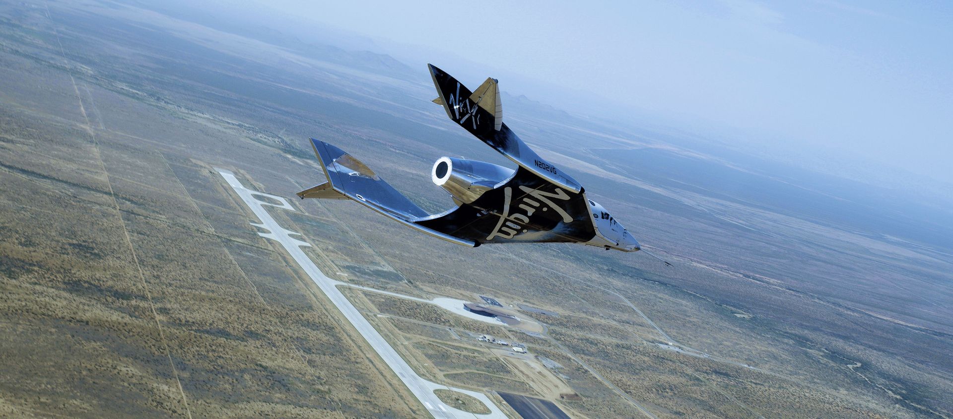 Virgin Galactic's SpaceShipTwo Unity Second Glide Flight over Spaceport America on June 25, 2020 Virgin Galactic's SpaceShipTwo Unity Second Glide Flight over Spaceport America on June 25, 2020 - Sputnik International, 1920, 02.09.2021