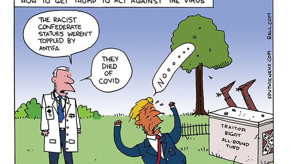 Statues Trump COVID-19 - Sputnik International