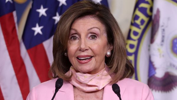 U.S. House Speaker Nancy Pelosi (D-CA) speaks about the U.S. Supreme Court's 5-4 ruling, which blocked President Trump's bid to rescind the Deferred Action for Childhood Arrivals (DACA) program, during her weekly news conference on Capitol Hill in Washington, U.S. June 18, 2020. REUTERS/Jonathan Ernst - Sputnik International