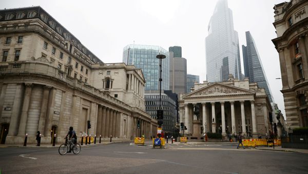 A general view of The Bank of England and the Royal Exchange as the spread of the coronavirus disease (COVID-19) continues, in London, Britain, March 19, 2020 - Sputnik International