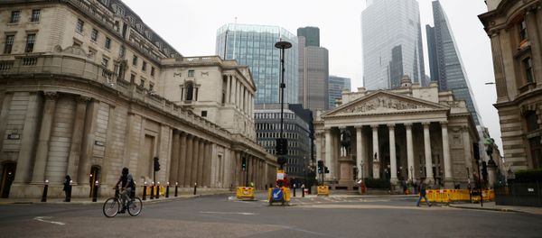 A general view of The Bank of England and the Royal Exchange as the spread of the coronavirus disease (COVID-19) continues, in London, Britain, March 19, 2020 A general view of The Bank of England and the Royal Exchange as the spread of the coronavirus disease (COVID-19) continues, in London, Britain, March 19, 2020 - Sputnik International
