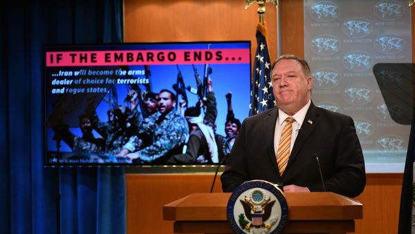 U.S. Secretary of State Mike Pompeo gives a news conference about dealings with China and Iran, and on the fight against the coronavirus disease (COVID-19) pandemic, in Washington, U.S., June 24, 2020 U.S. Secretary of State Mike Pompeo gives a news conference about dealings with China and Iran, and on the fight against the coronavirus disease (COVID-19) pandemic, in Washington, U.S., June 24, 2020 - Sputnik International