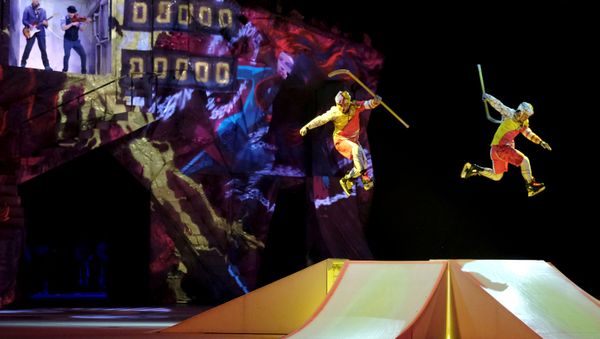 Artists perform during Cirque du Soleil's Crystal show in Riga, Latvia January 15, 2020. - Sputnik International