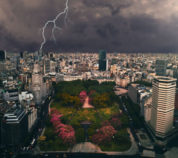 Lightning above Plaza San Martín in Buenos Aires, Argentina Lightning above Plaza San Martín in Buenos Aires, Argentina - Sputnik International