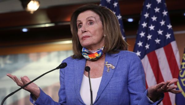 U.S. House Speaker Nancy Pelosi (D-CA) speaks to reporters following a classified intelligence briefing by CIA Director Gina Haspel and Director of National Intelligence (DNI) John Ratcliffe on reports that Russia paid the Taliban bounties to kill U.S. military in Afghanistan, during her weekly news conference on Capitol Hill in Washington, U.S. July 2, 2020. - Sputnik International