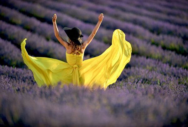 A young woman on a lavender field in Crimea A young woman on a lavender field in Crimea - Sputnik International
