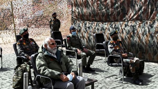India's Prime Minister Narendra Modi visits Himalayan region of Ladakh July 3, 2020. - Sputnik International