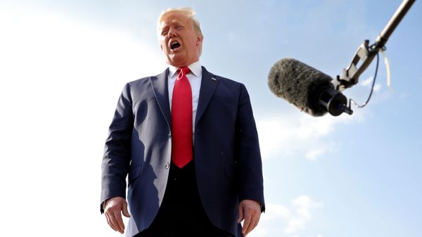 U.S. President Donald Trump speaks to reporters before boarding Air Force One for travel to U.S. Independence Day fireworks celebrations at Mount Rushmore in South Dakota from Andrews Air Force Base in Maryland, U.S. July 3, 2020 U.S. President Donald Trump speaks to reporters before boarding Air Force One for travel to U.S. Independence Day fireworks celebrations at Mount Rushmore in South Dakota from Andrews Air Force Base in Maryland, U.S. July 3, 2020 - Sputnik International