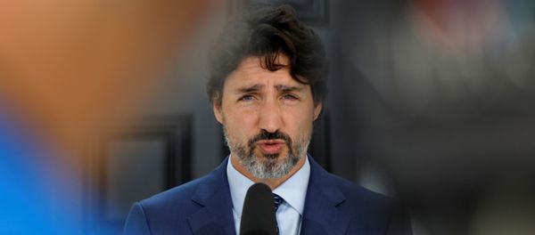 Canada's Prime Minister Justin Trudeau attends a news conference at Rideau Cottage, as efforts continue to help slow the spread of coronavirus disease (COVID-19), in Ottawa, Ontario, Canada June 22, 2020. Canada's Prime Minister Justin Trudeau attends a news conference at Rideau Cottage, as efforts continue to help slow the spread of coronavirus disease (COVID-19), in Ottawa, Ontario, Canada June 22, 2020. - Sputnik International