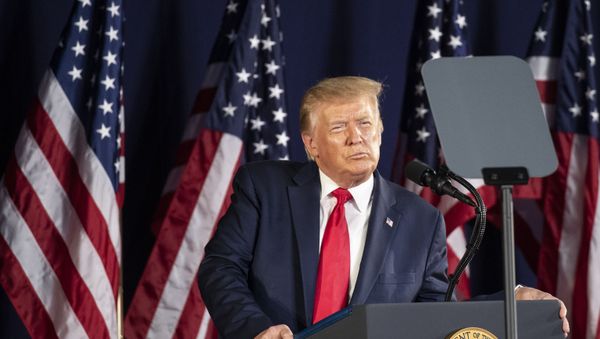President Donald Trump speaks at Mount Rushmore National Memorial, Friday, July 3, 2020, near Keystone, S.D. (AP Photo/Alex Brandon) - Sputnik International